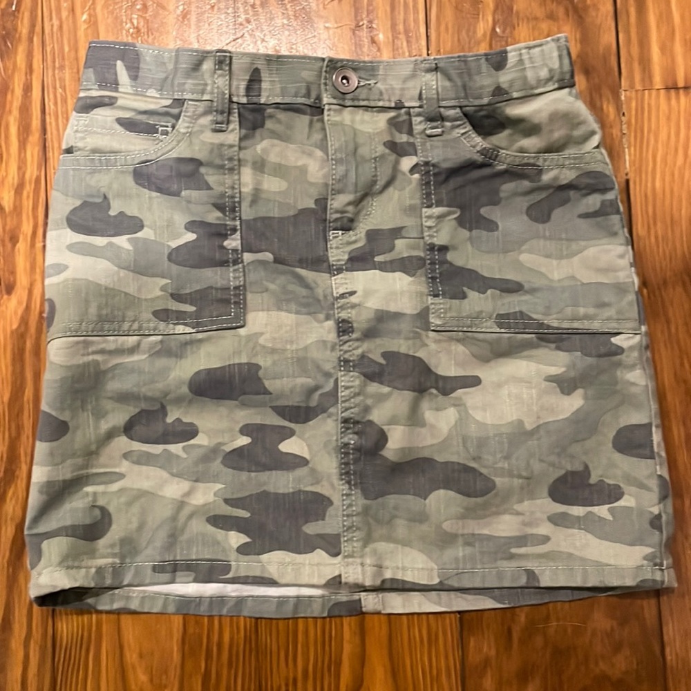 Girls camouflage denim skirt